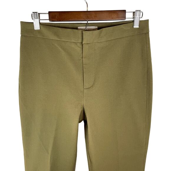 NWT Everlane The Fixed-Waist Stretch Cotton Pant in Military Olive Size 8 - Picture 2 of 6